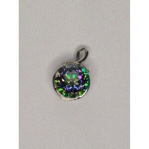Sterling Silver Multicolor Quartz & Zircon Pendant